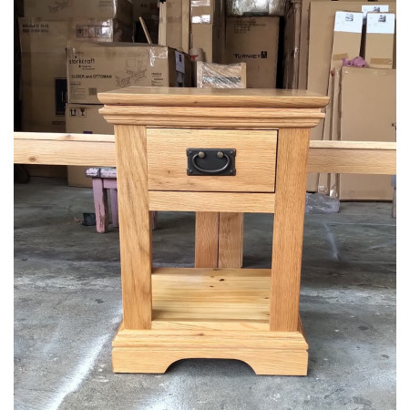 French Oak : Tủ 1 Ngăn Kéo Gỗ Sồi - Màu Tự Nhiên